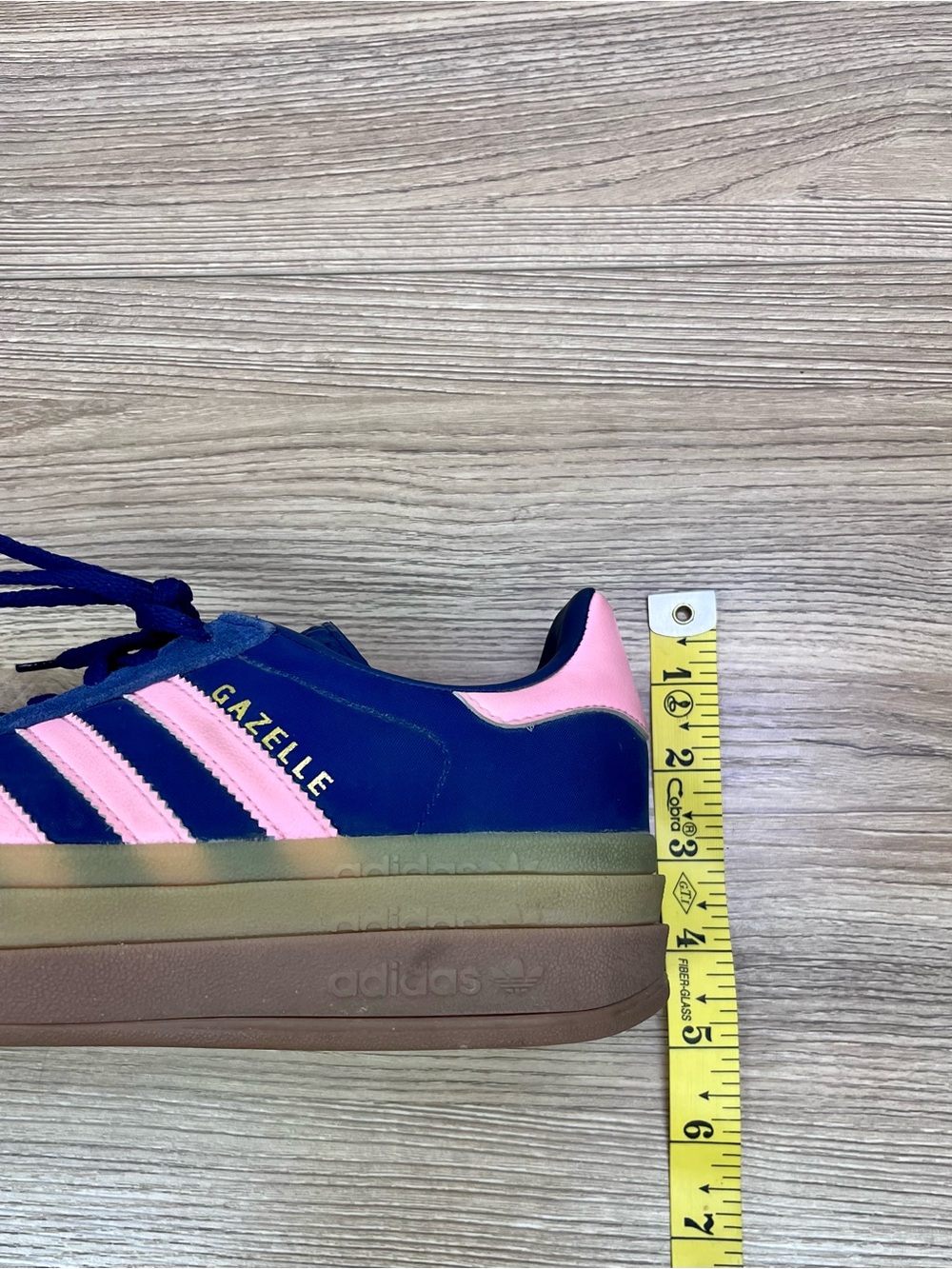 Adidas Gazelle Bold in Dark Blue and Pink Spark Platform Size 6.5 - Picture 5 of 11